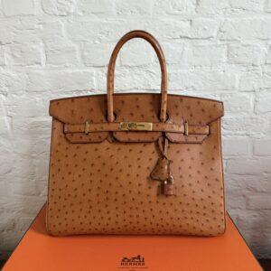 Hermes Birkin 35 GHW Autruche