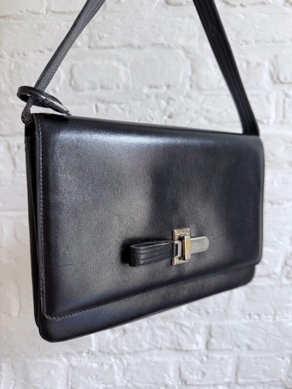 Crossbody in zwarte Boxcalf - Afbeelding 5