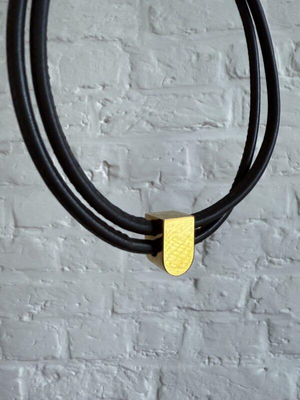 Lederen choker Delvaux - Afbeelding 3