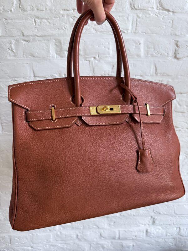 Hermes Birkin Barenia 35 GHW - Afbeelding 15