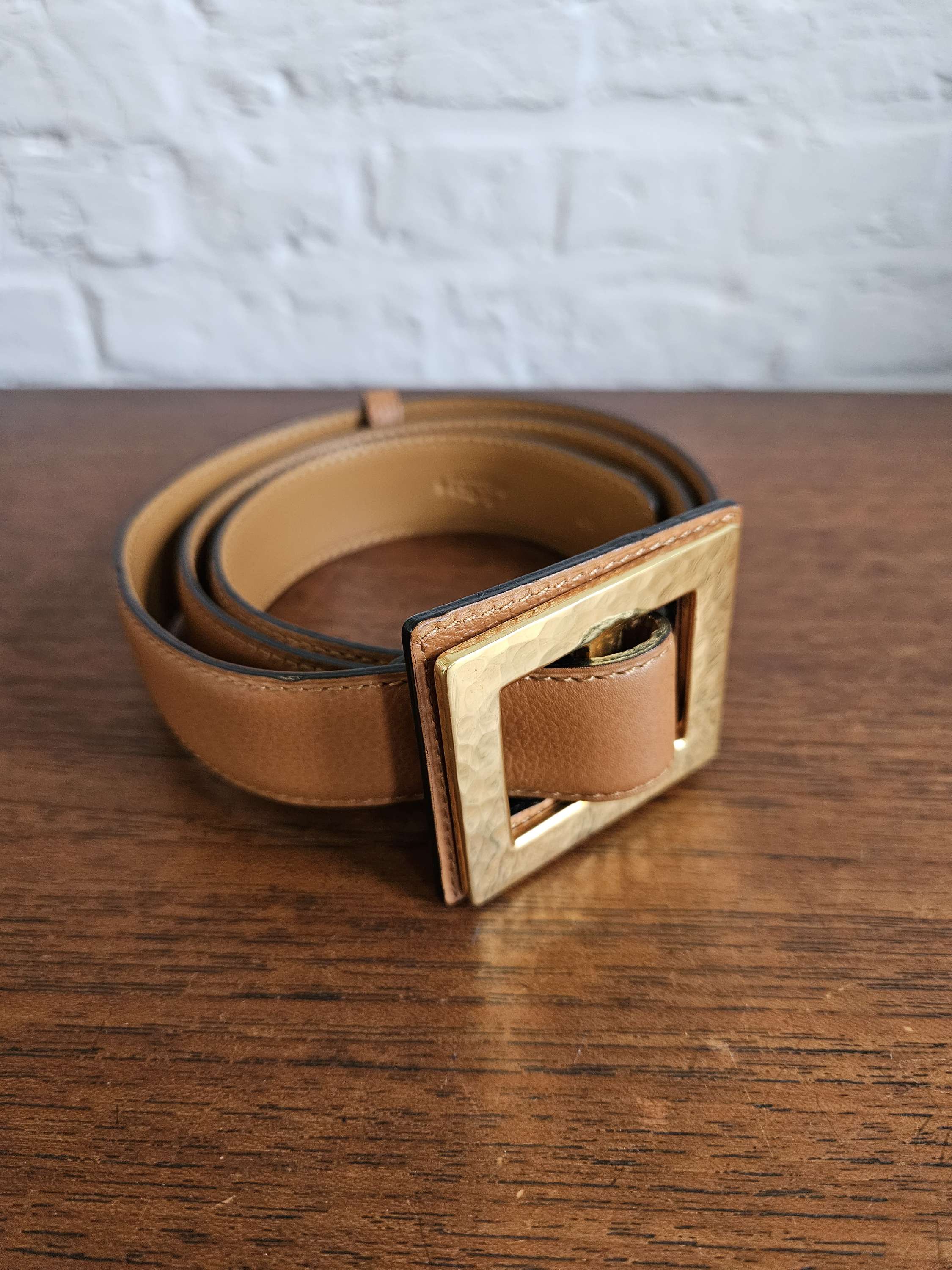 Cognac riem maat 80